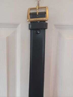 Perfect Fit Men's Duty Uniform Garrison Belt 40 Plain Black Leather USA
